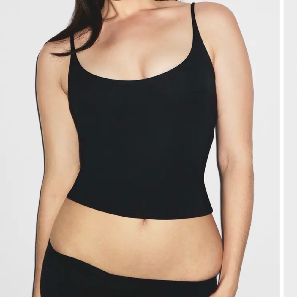NWT SKIMS Smooth Lounge Skimpy Strap Cami in Obsidian size L